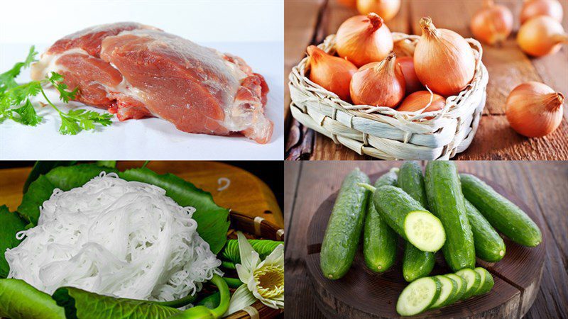 Ingredients for Western-style stir-fried noodle dish