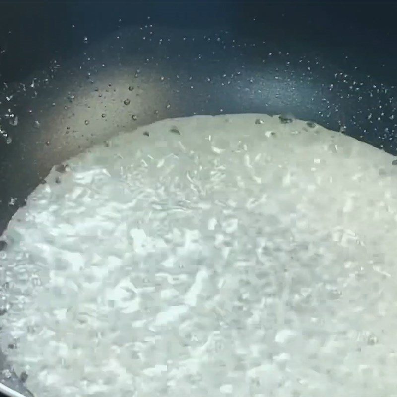 Step 2 Cooking the Coconut and Peanut Filling for Sticky Rice Cake with Gai Leaves and Coconut Filling