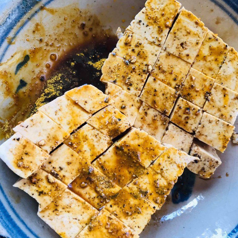 Step 1 Prepare tofu Fried Tofu with Soy Sauce