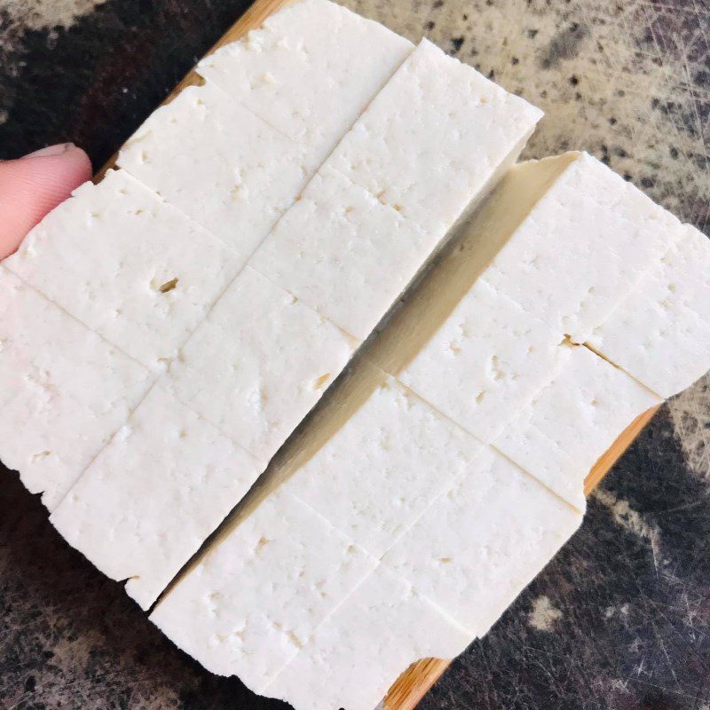 Step 1 Prepare tofu Fried Tofu with Soy Sauce