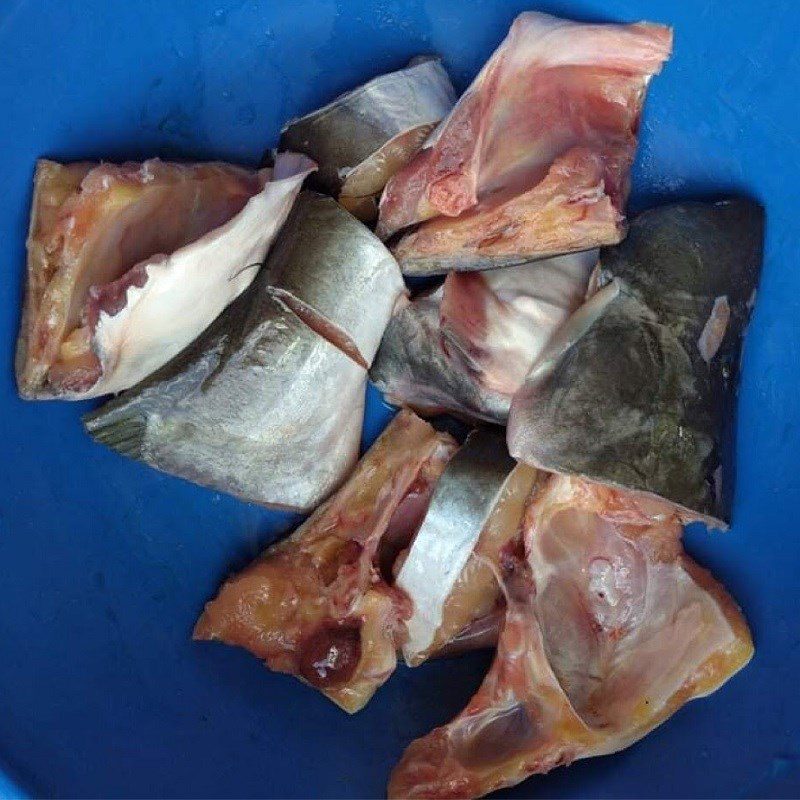 Step 1 Prepare basa fish for sour basa fish soup