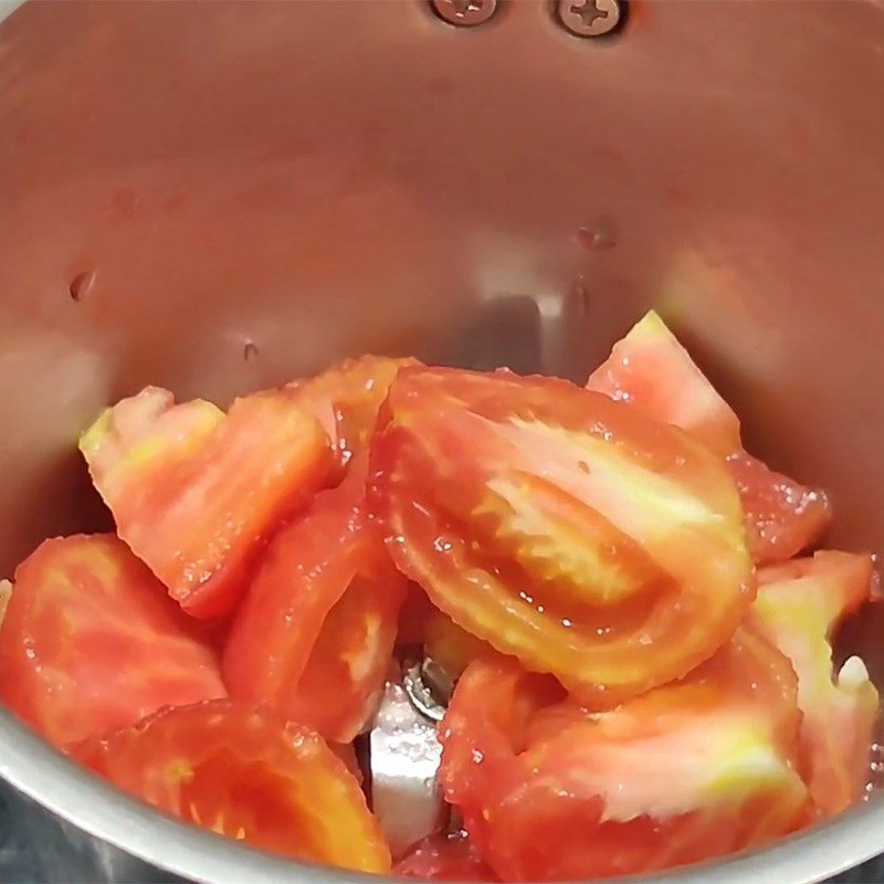 Step 1 Prepare the tomatoes for Tomato Cabbage Soup