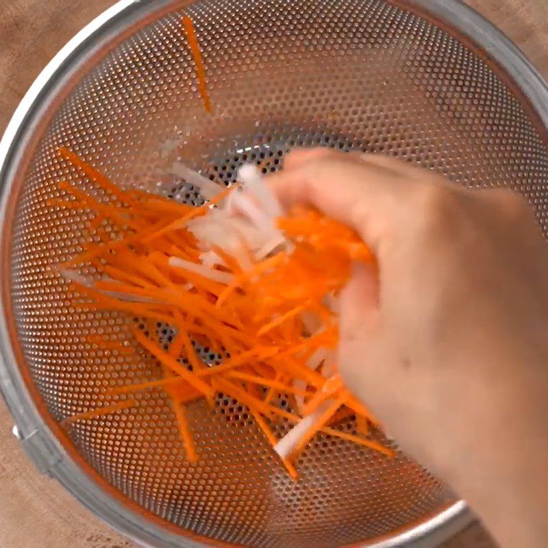 Step 2 Prepare carrots, radishes, and make pickles for Grilled Beef Sandwich