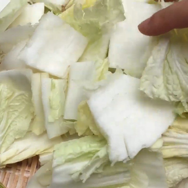 Step 1 Prepare napa cabbage Boiled napa cabbage