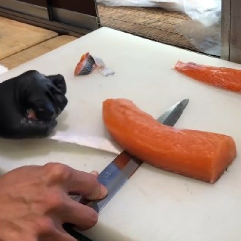 Step 1 Preparing Salmon Skin Crispy Salmon Skin