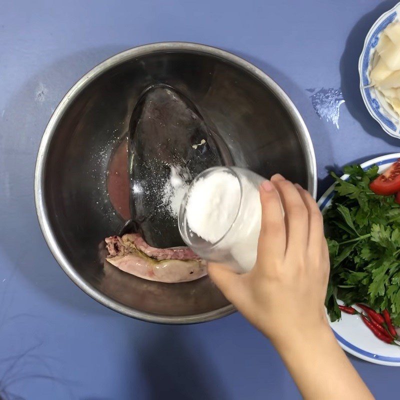 Step 1 Prepare the Barramundi Sour Fish Soup with Bamboo Shoots