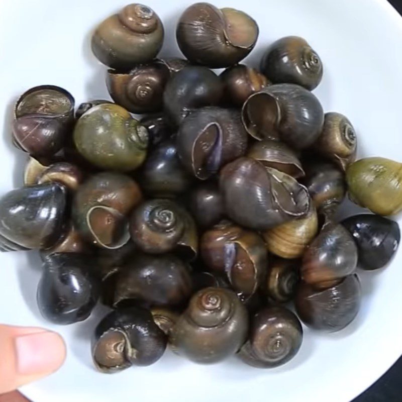 Step 1 Prepare the snails for spicy stir-fried sea snails