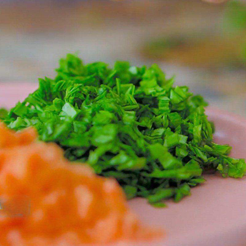 Step 2 Prepare vegetables for oyster vegetable porridge