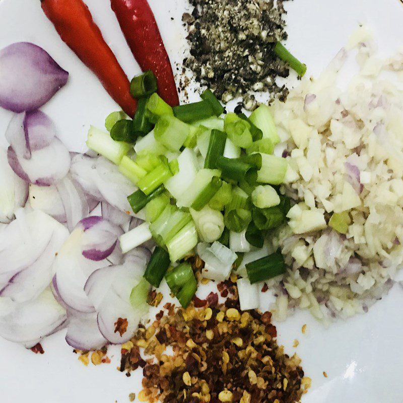 Step 1 Prepare vegetables Boiled vegetables with dipping sauce