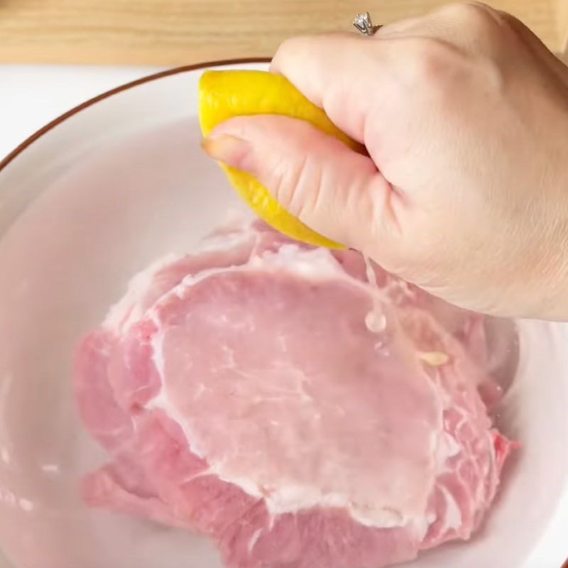 Step 1 Prepare the pork chop Fried Marinated Pork Chop