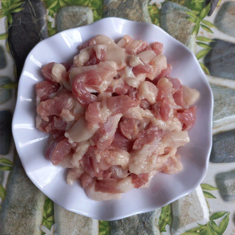 Step 1 Prepare the pork for Stir-fried Pork with Lemongrass and Chili