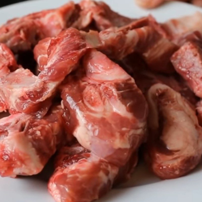 Step 1 Prepare the pork meat and bones for Dry Noodles with Char Siu