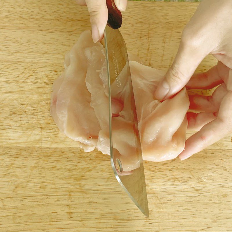 Step 1 Prepare chicken breast Fried Chicken with Cheese