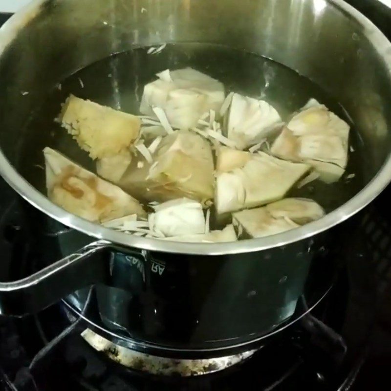 Step 1 Prepare and boil the jackfruit Stir-fried young jackfruit with pork belly