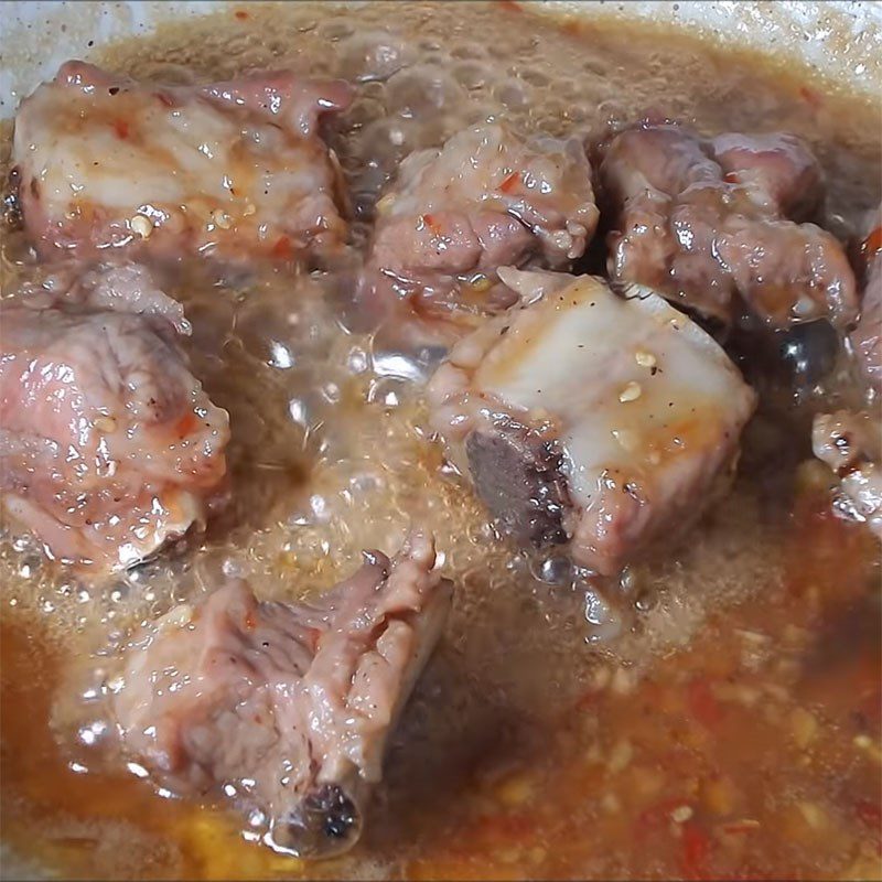 Step 3 Braised Ribs Ribs braised in coconut water