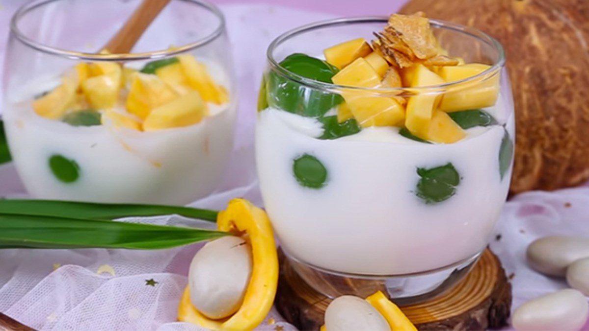 Jackfruit Yogurt with Pandan Tapioca