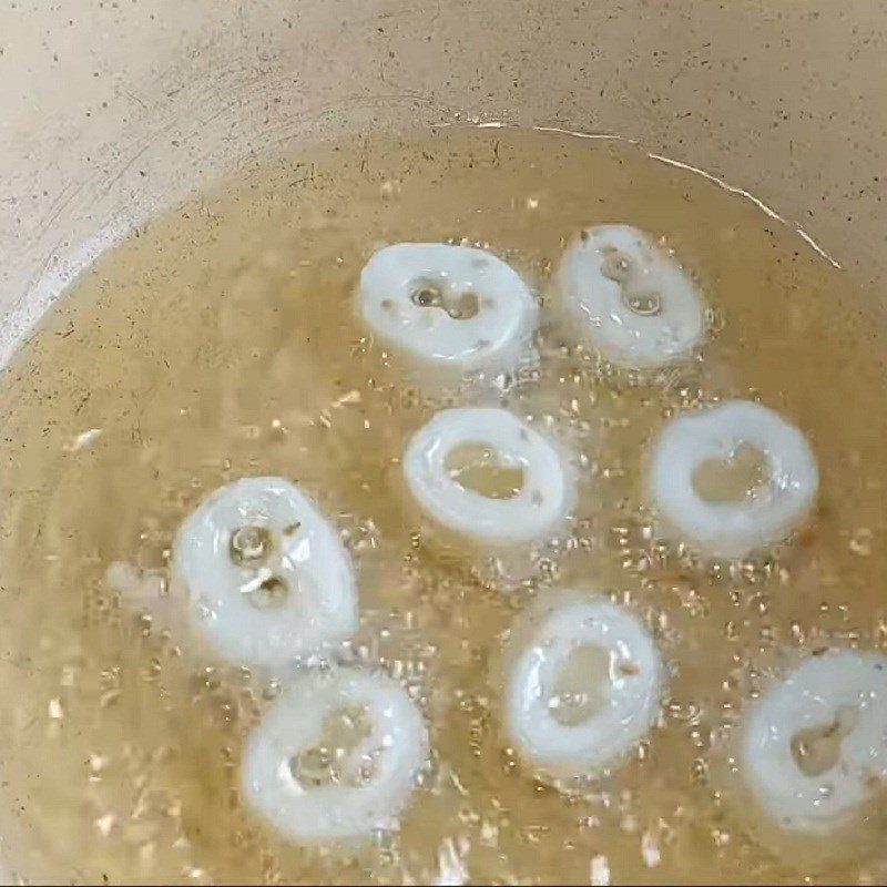 Step 3 Coating and frying tofu