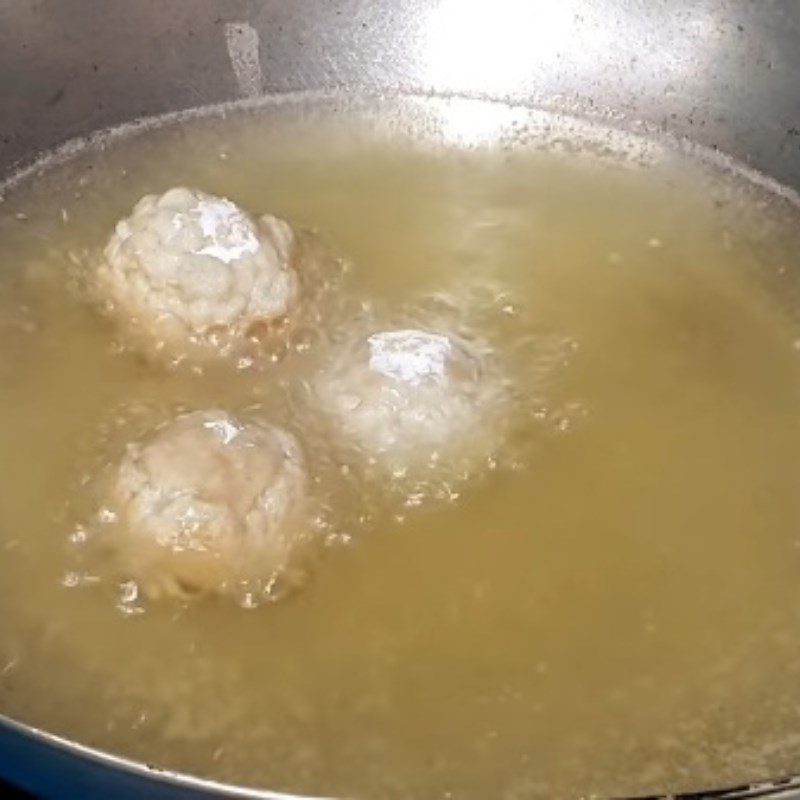 Step 3 Shaping and frying meatballs Vegan meatballs from mushrooms and vegetables