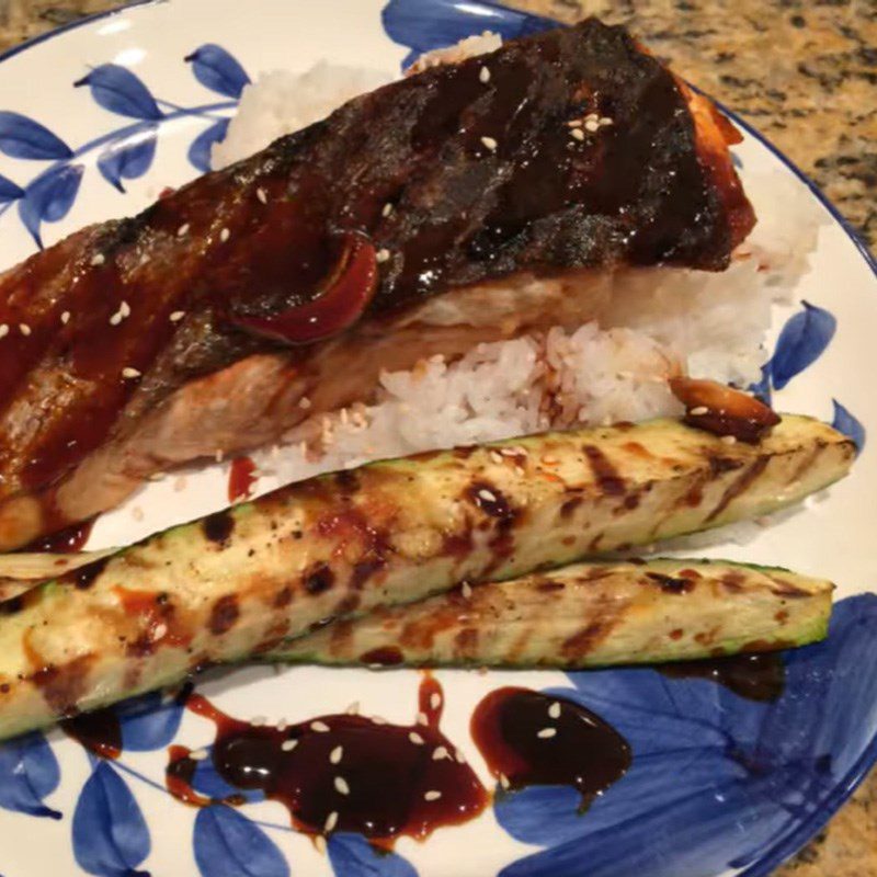 Step 5 Final product Teriyaki grilled salmon