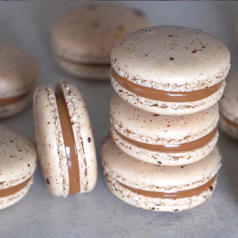 Step 6 Final Product Coffee macarons made with flour