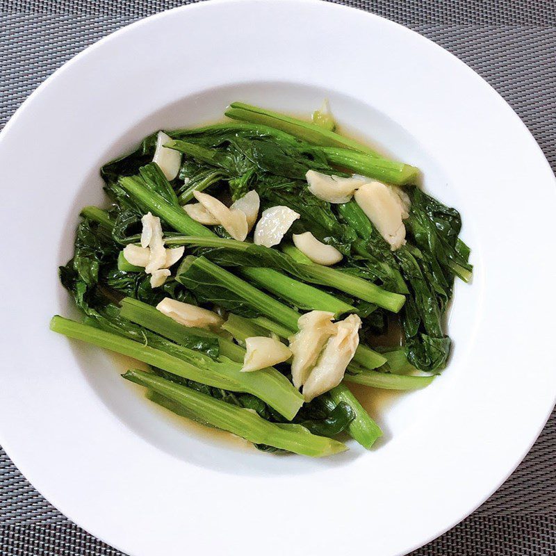 Step 3 Final Product Stir-fried mustard greens with garlic