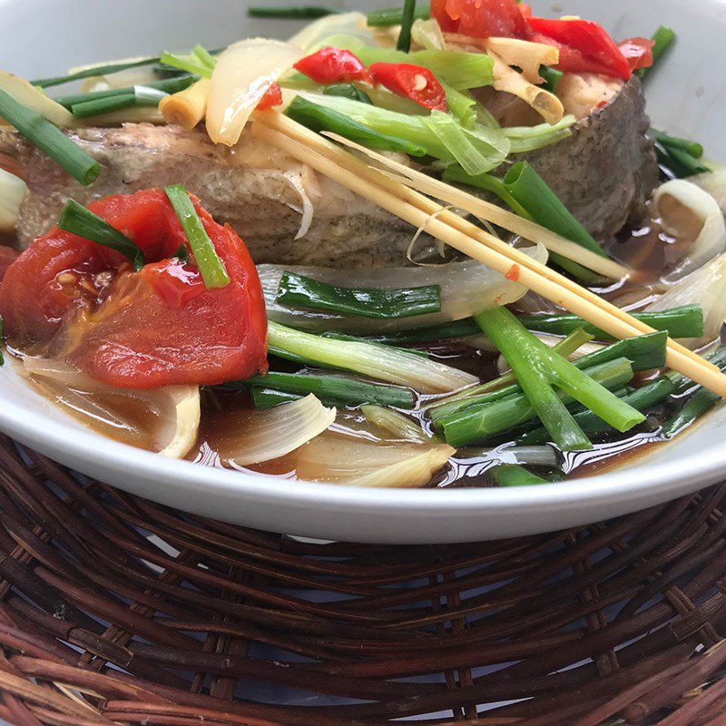 Step 4 Final Product Steamed pomfret with soy sauce