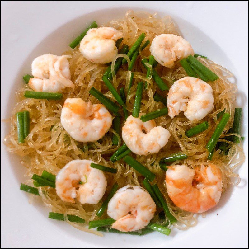 Step 3 Final Product Stir-fried vermicelli with shrimp