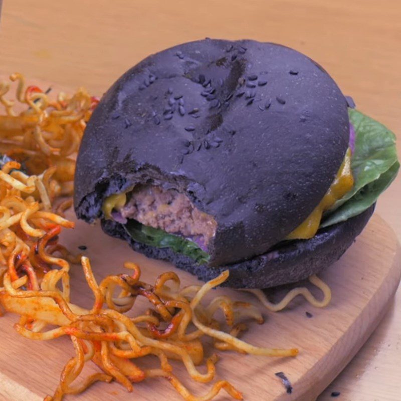 Step 8 Final Product Bamboo charcoal Hamburger