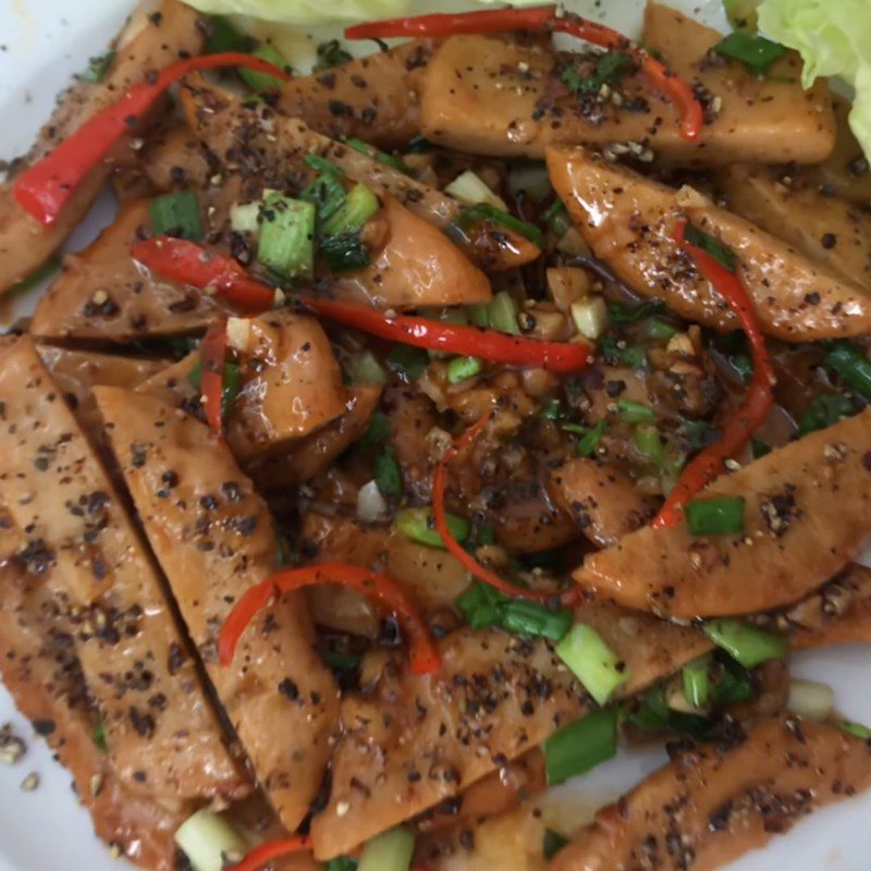 Step 4 Final Product Fish cake braised with pepper