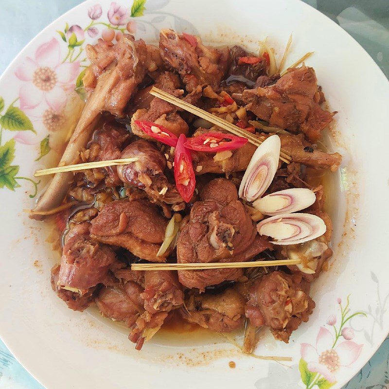 Step 5 Final Product Duck braised with lemongrass and chili