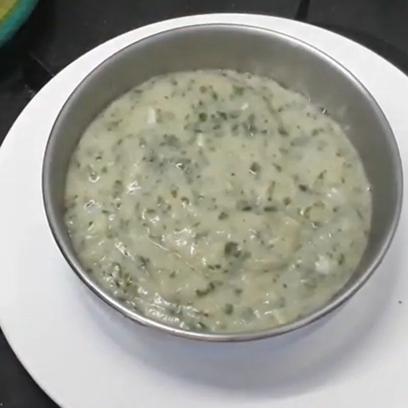 Step 4 Final Product Chicken Egg Spinach Porridge