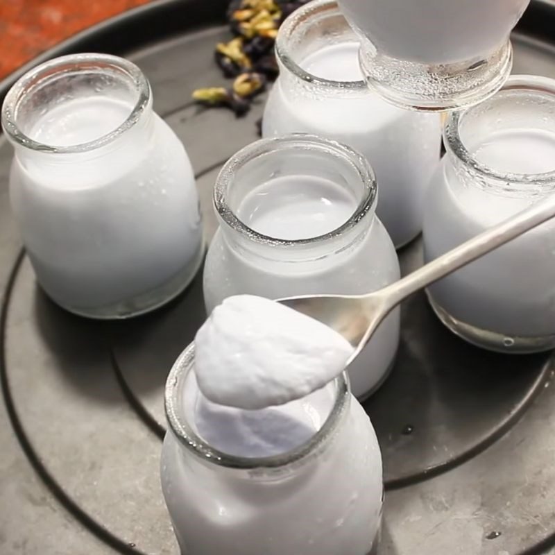 Step 4 Final Product Butterfly Pea Flower Yogurt from Dried Flowers