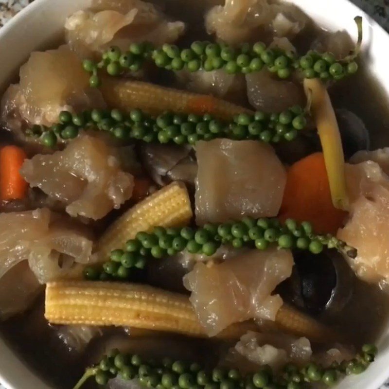 Step 5 Final Product Braised beef tendon with green pepper