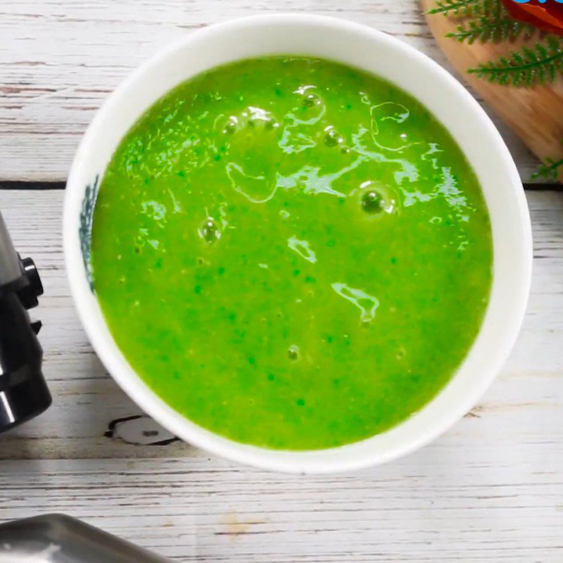 Step 4 Finished product Green bean porridge with mustard greens