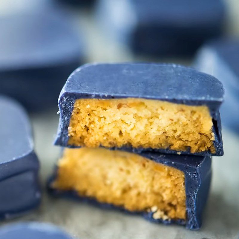 Step 5 Finished Product Butterfly pea flower almond cookies