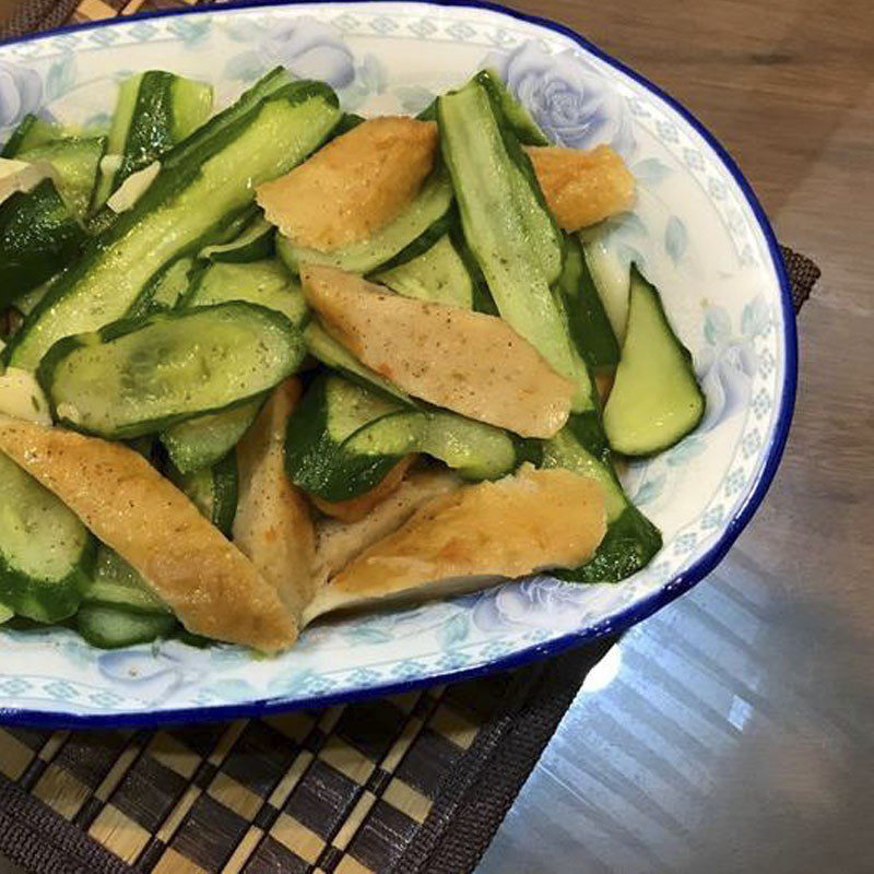 Step 4 Finished Dish Stir-fried Cucumber with Fish Cake