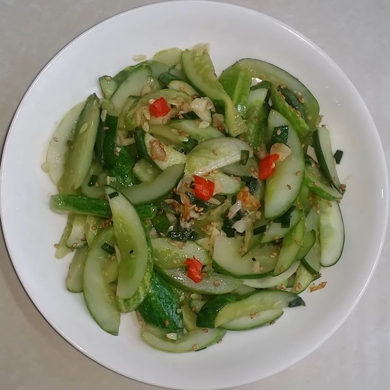 Step 3 Final product Stir-fried cucumber with garlic