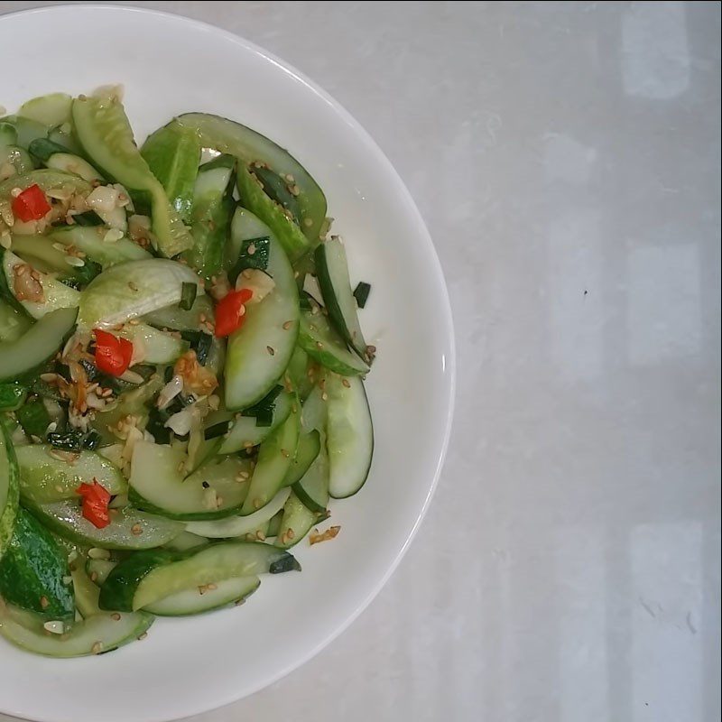 Step 3 Final product Stir-fried cucumber with garlic