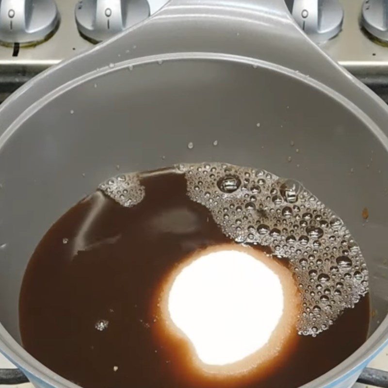 Step 4 Cook pudding Red bean pudding with coconut milk