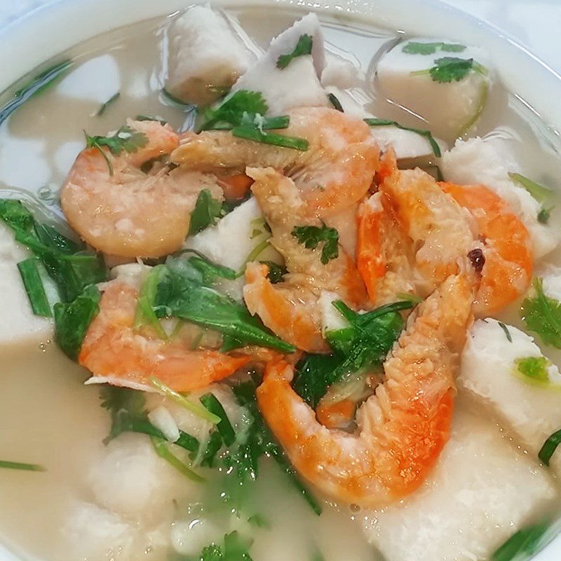 Step 3 Finished Product Taro Soup with Dried Shrimp