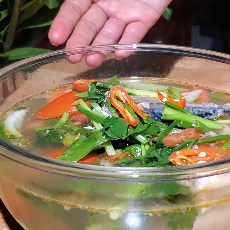 Step 7 Finished product Sour fish soup with bamboo shoots