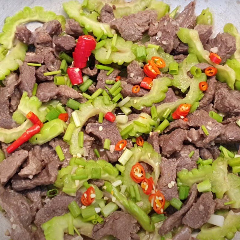 Step 5 Final Product Stir-fried buffalo meat with bitter melon