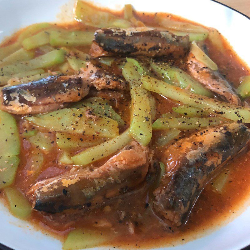 Step 3 Final Product Stir-fried canned fish with chayote