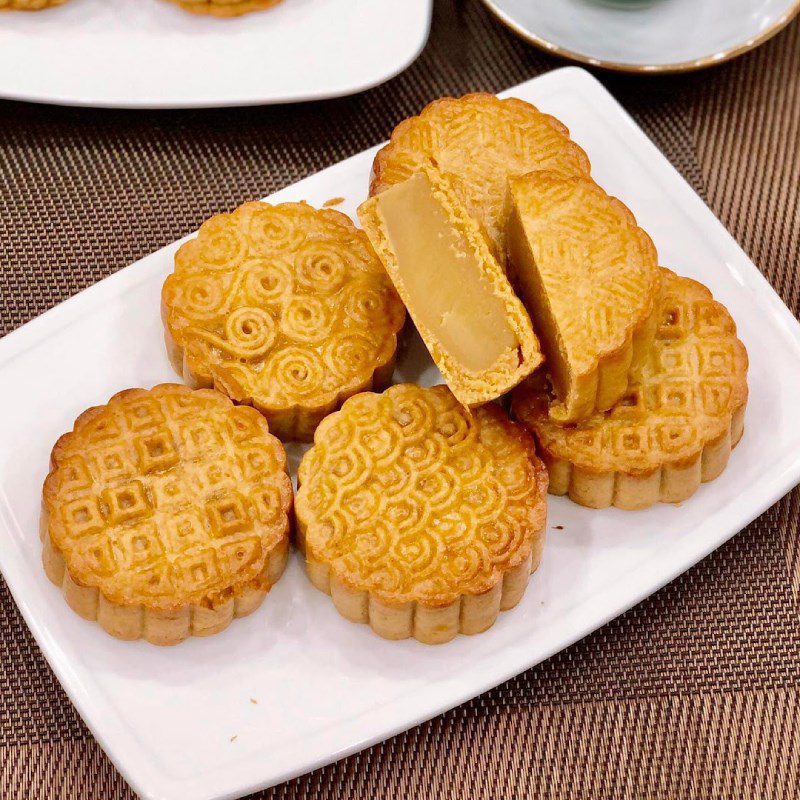 Step 10 Finished product of salted egg sticky rice cake with mixed savory filling