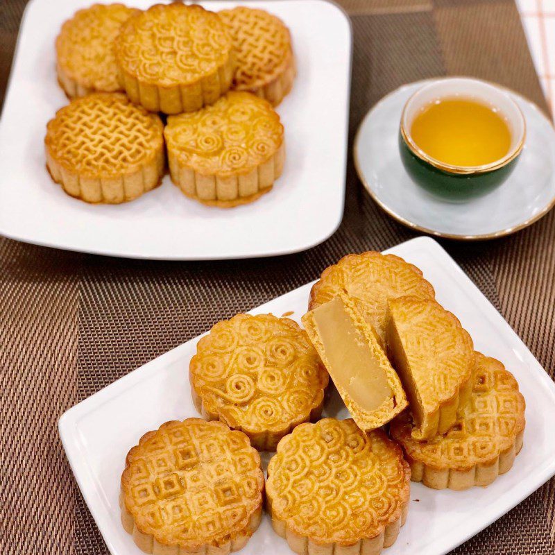 Step 10 Final product Sticky rice cake with salted egg and mixed savory filling