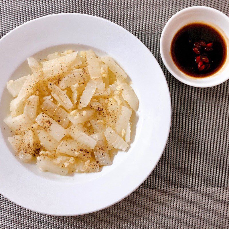 Step 3 Final product Stir-fried radish with garlic