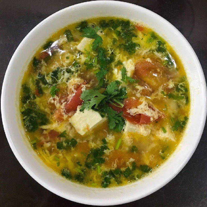 Step 3 Final Product Tomato Egg Tofu Soup