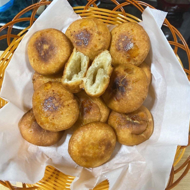 Step 5 Final Product Fried flour cake filled with sugar