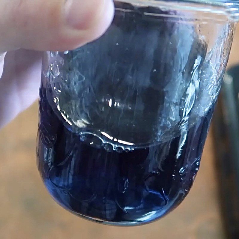 Step 3 Final product of dried butterfly pea flower syrup