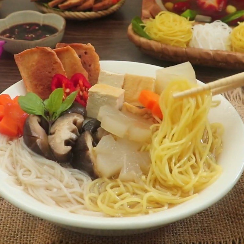 Step 7 Final Product Vegetarian Noodle Soup